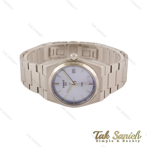 ساعت تیسوت زنانه PRX استیل صفحه آبی یخی Tissot-5469-L