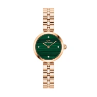 ساعت DW زنانه مدل ELAN رزگلد صفحه سبز طرح دار DW-5497-L