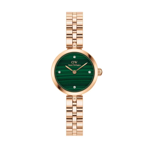 ساعت DW زنانه مدل ELAN رزگلد صفحه سبز طرح دار DW-5497-L