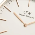 ساعت دنیل ولینگتون مردانه رزگلد بند چرم زرشکی DW-4692-G