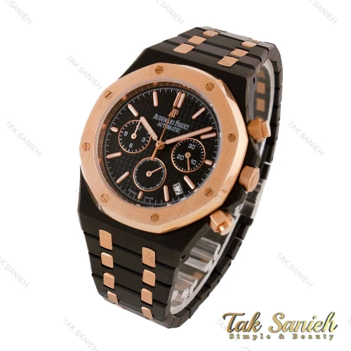 ساعت ای پی مردانه سه موتوره مشکی رزگلد AP-4699-G