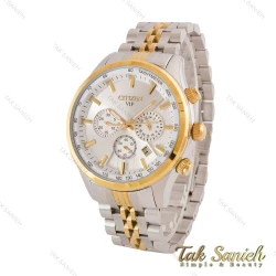 ساعت سیتیزن VIP مردانه سه موتوره طلایی نقره ای Citizen-4706-G