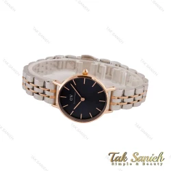 ساعت زنانه دنیل ولینگتون دورنگ رزگلد صفحه سرمه ای اسمال DW-4713-L