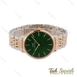 ساعت دنیل ولینگتون مردانه دورنگ رزگلد صفحه سبز DW-4721-G