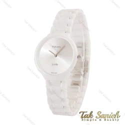 ساعت رادو زنانه سرامیکی سفید صفحه مهندسی Rado-4727-L