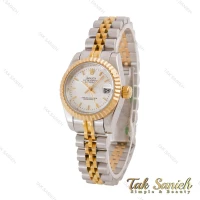ساعت رولکس زنانه طلایی نقره ای خطی اسمال Rolex-4728-L