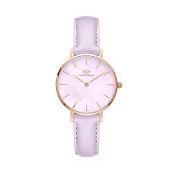 ساعت دنیل ولینگتون زنانه گرد بنفش DW-4739-28-L