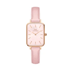 ساعت دنیل ولینگتون مستطیلی زنانه صورتی قاب رزگلد DW-4744-L