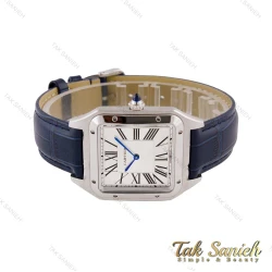 ساعت کارتیه سانتوس دومونت مردانه سیلور سرمه ای Cartier-5549-G