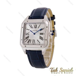 ساعت کارتیه سانتوس دومونت مردانه سیلور سرمه ای Cartier-5549-G