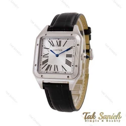 ساعت کارتیر سانتوس دومونت مردانه سیلور مشکی Cartier-5550-G