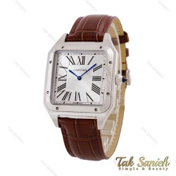 ساعت کارتیه سانتوس دومونت مردانه سیلور قهوه ای Cartier-5552-G