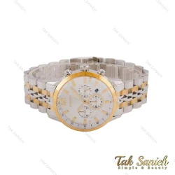 ساعت سیتیزن مردانه سه موتوره  دورنگ طلایی صفحه سفید Citizen-5566-G