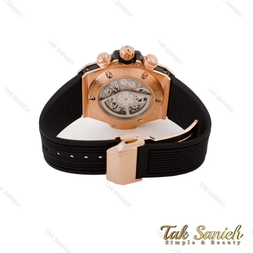 ساعت هابلوت Big Bang Unico مردانه سه موتوره رزگلد مشکی Hublot-5572-G