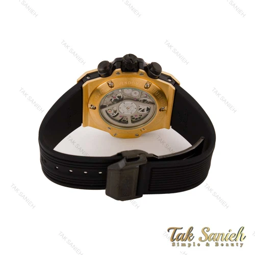 ساعت هابلوت Big Bang Unico مردانه طلایی مشکی پشت شیشه ای Hublot-5574-G