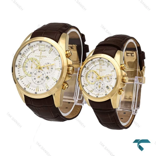 ساعت رومنسون ست طلایی صفحه سفید Romanson-5939-S
