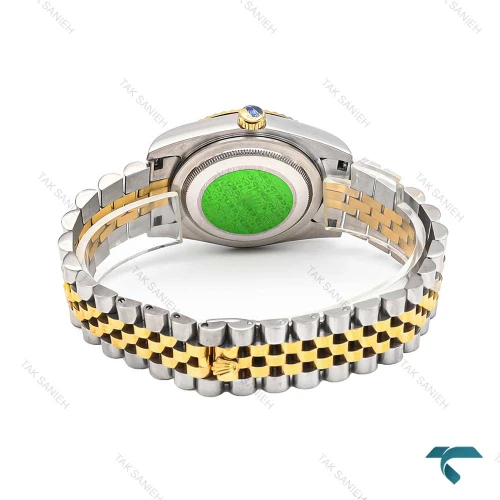 رولکس مردانه دیت جاست دورنگ طلایی صفحه آبی Rolex-5981-G