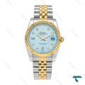 رولکس مردانه دیت جاست دورنگ طلایی صفحه آبی Rolex-5981-G