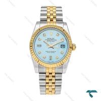 رولکس مردانه دیت جاست دورنگ طلایی صفحه آبی Rolex-5981-G