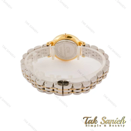 ساعت دنیل ولینگتون مینی زنانه دورنگ طلایی ایندکس نگین DW-5997-24-L