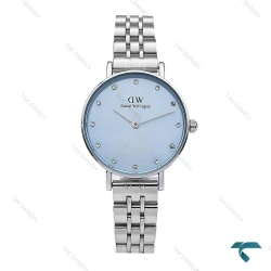 ساعت دنیل ولینگتون زنانه سیلور صفحه آبی نگینی DW-6042-L
