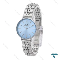 ساعت دنیل ولینگتون زنانه سیلور صفحه آبی خطی DW-6044-L