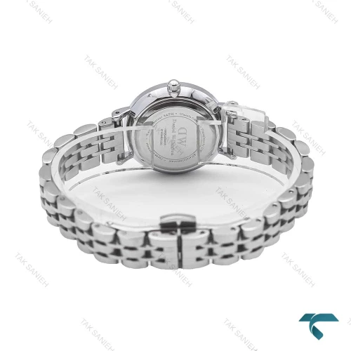 ساعت دنیل ولینگتون زنانه نقره ای صورتی خطی DW-6047-L