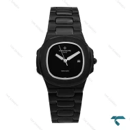 ساعت زنانه پتک فیلیپ Nautilus تمام مشکی صفحه مهندسی Patek-6060-L