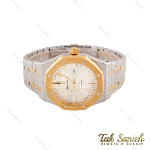 ساعت ای پی مردانه دورنگ طلایی صفحه سفید AP-5583-G
