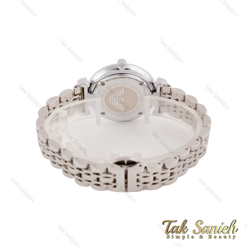 ساعت امپریو آرمانی زنانه سیلور صفحه سفید صدفی Armani-5589-L