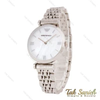 ساعت امپریو آرمانی زنانه سیلور صفحه سفید صدفی Armani-5589-L