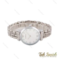 ساعت امپریو آرمانی زنانه نقره ای صفحه سفید ایندکس نگین Armani-5590-L