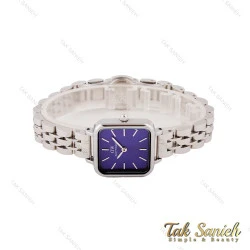 ساعت دنیل ولینگتون زنانه مربعی استیل صفحه سرمه ای DW-5598-L