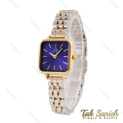 ساعت دنیل ولینگتون مربعی زنانه دورنگ طلایی صفحه سرمه ای DW-5600-L