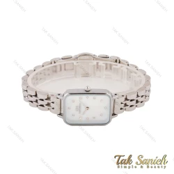 ساعت DW زنانه مستطیلی سیلور صفحه سفید صدفی DW-5603-L