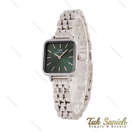 ساعت DW زنانه مربعی استیل صفحه سبز DW-5604-L