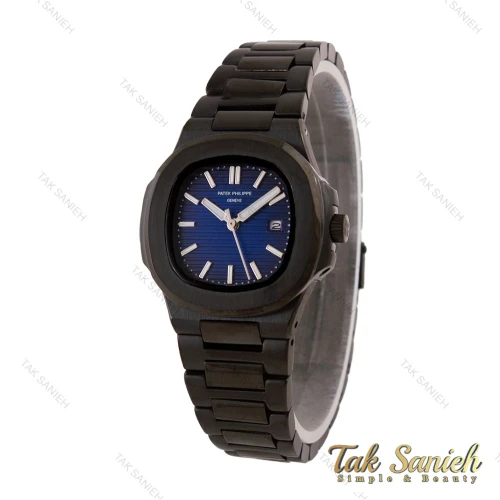 ساعت پتک فیلیپ ناتیلوس زنانه مشکی صفحه سرمه ای Patek-5612-L