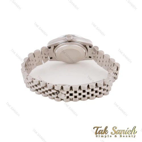 ساعت رولکس زنانه استیل صفحه سرمه ای ایندکس خط Rolex-5615-L