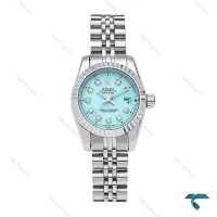 ساعت رولکس زنانه سیلور صفحه تیفانی اسمال Rolex-6087-L