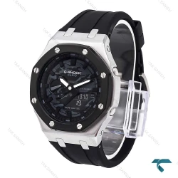 ساعت جیشاک GMA2100 مردانه سیلور مشکی چریکی G-Shock-6106-G