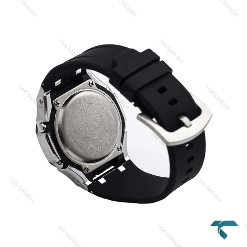 ساعت جیشاک GMA2100 مردانه سیلور مشکی چریکی G-Shock-6106-G