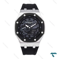ساعت جیشاک GMA2100 مردانه سیلور مشکی چریکی G-Shock-6106-G