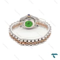 ساعت رولکس زنانه دورنگ رزگلد صفحه نقره ای اسمال Rolex-6118-L