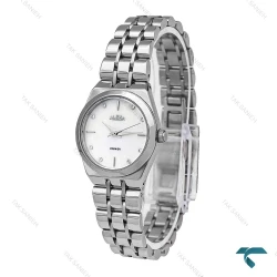 ساعت الکسا پریمیر 0106 زنانه سیلور صفحه سفید صدفی Alexa-6133-L