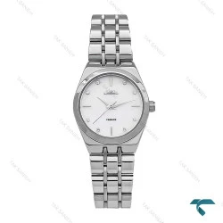 ساعت الکسا پریمیر 0106 زنانه سیلور صفحه سفید صدفی Alexa-6133-L