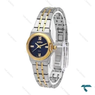 ساعت الکسا Special زنانه دورنگ طلایی صفحه سرمه ای Alexa-6141-L