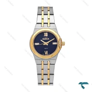 ساعت الکسا Special زنانه دورنگ طلایی صفحه سرمه ای Alexa-6141-L