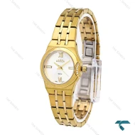 ساعت مچی الکسا A2010 زنانه طلایی صفحه سفید Alexa-6143-L