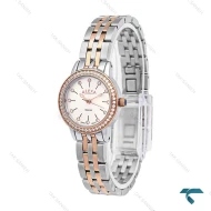 ساعت الکسا A2006 دورنگ رزگلد صفحه سفید دورنگین Alexa-6146-L