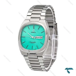 امگا سیمستر نوستالژی مردانه استیل صفحه سبزآبیOmega-6194-G